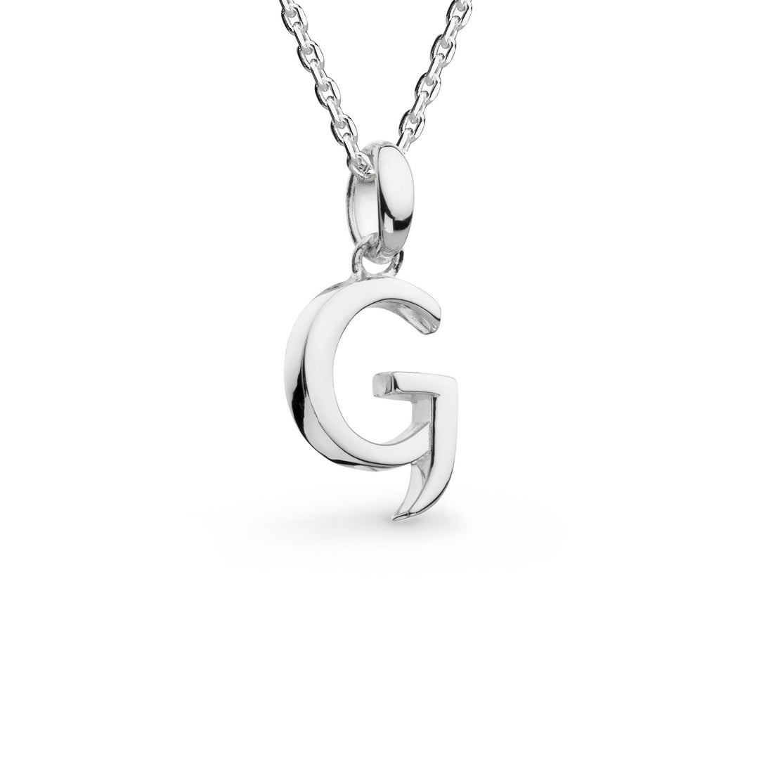Kit Heath - Signature Skript Capital G Initial Necklace - Silver
