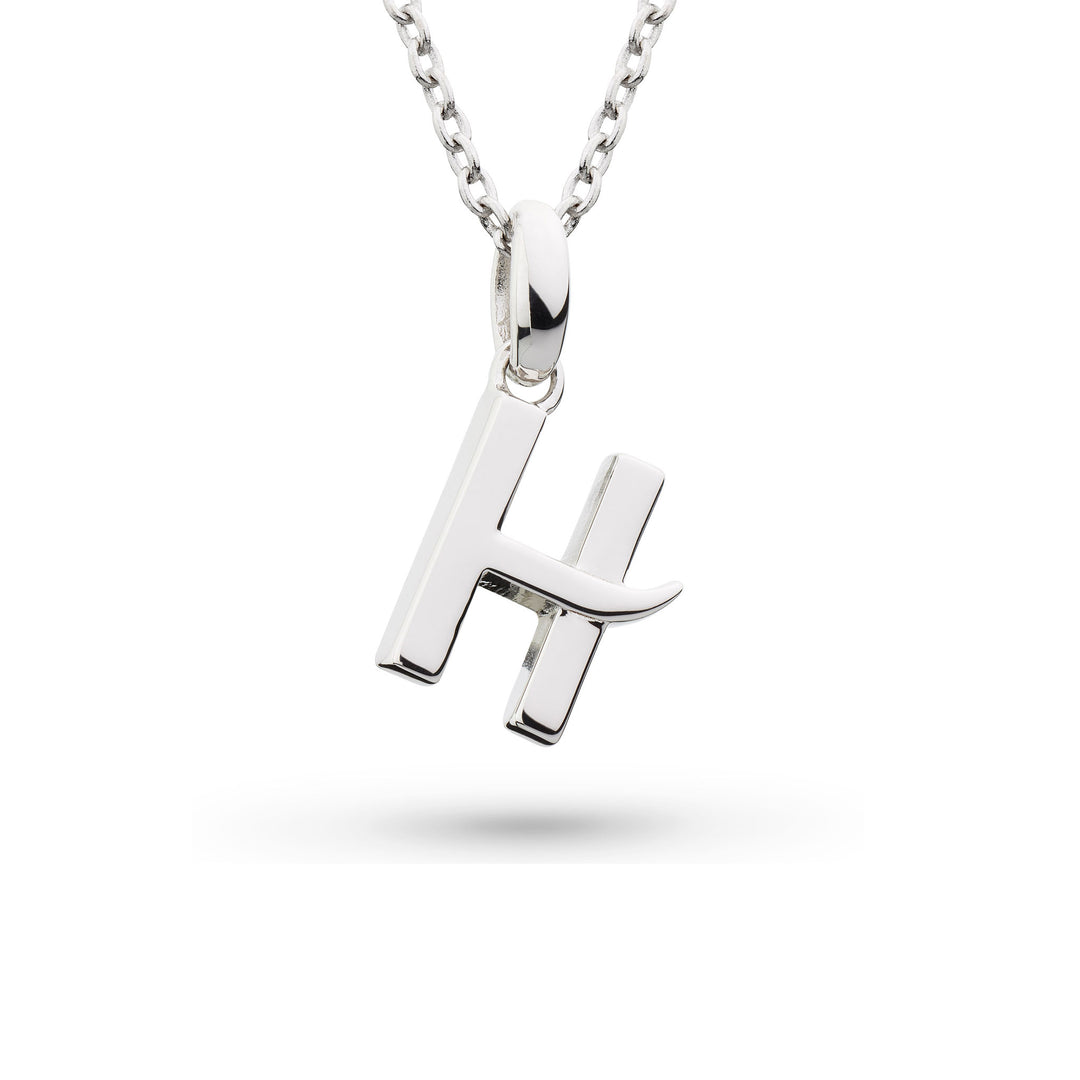 Kit Heath - Signature Skript Capital H Initial Necklace - Silver