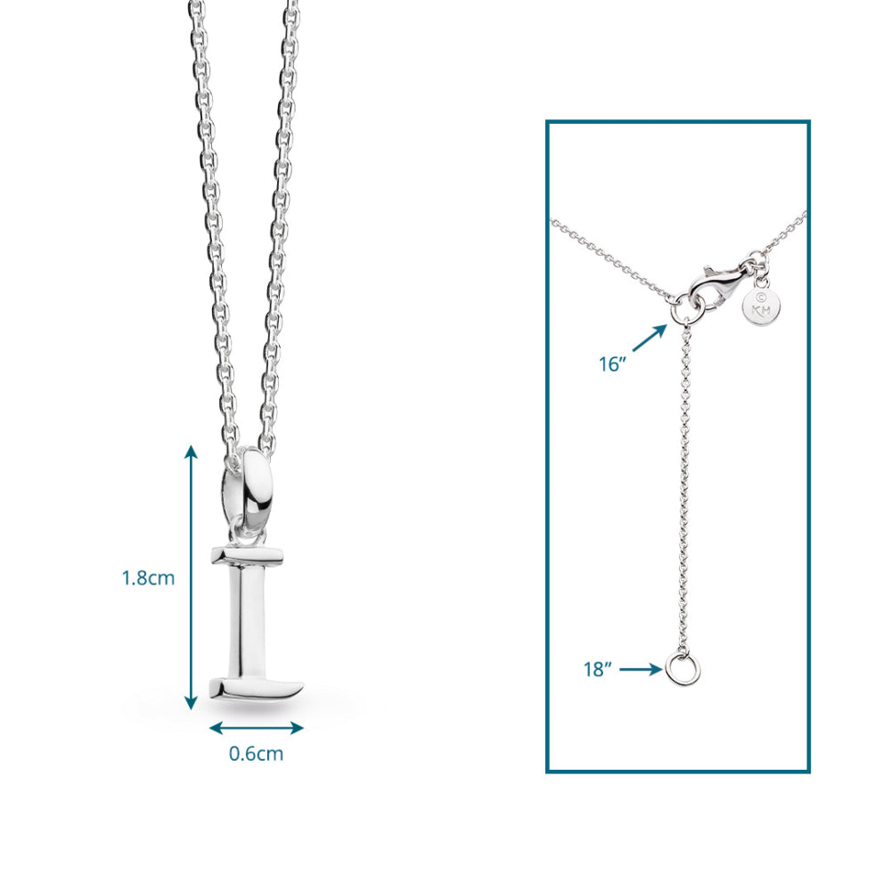 Kit Heath - Signature Skript Capital I Initial Necklace - Silver