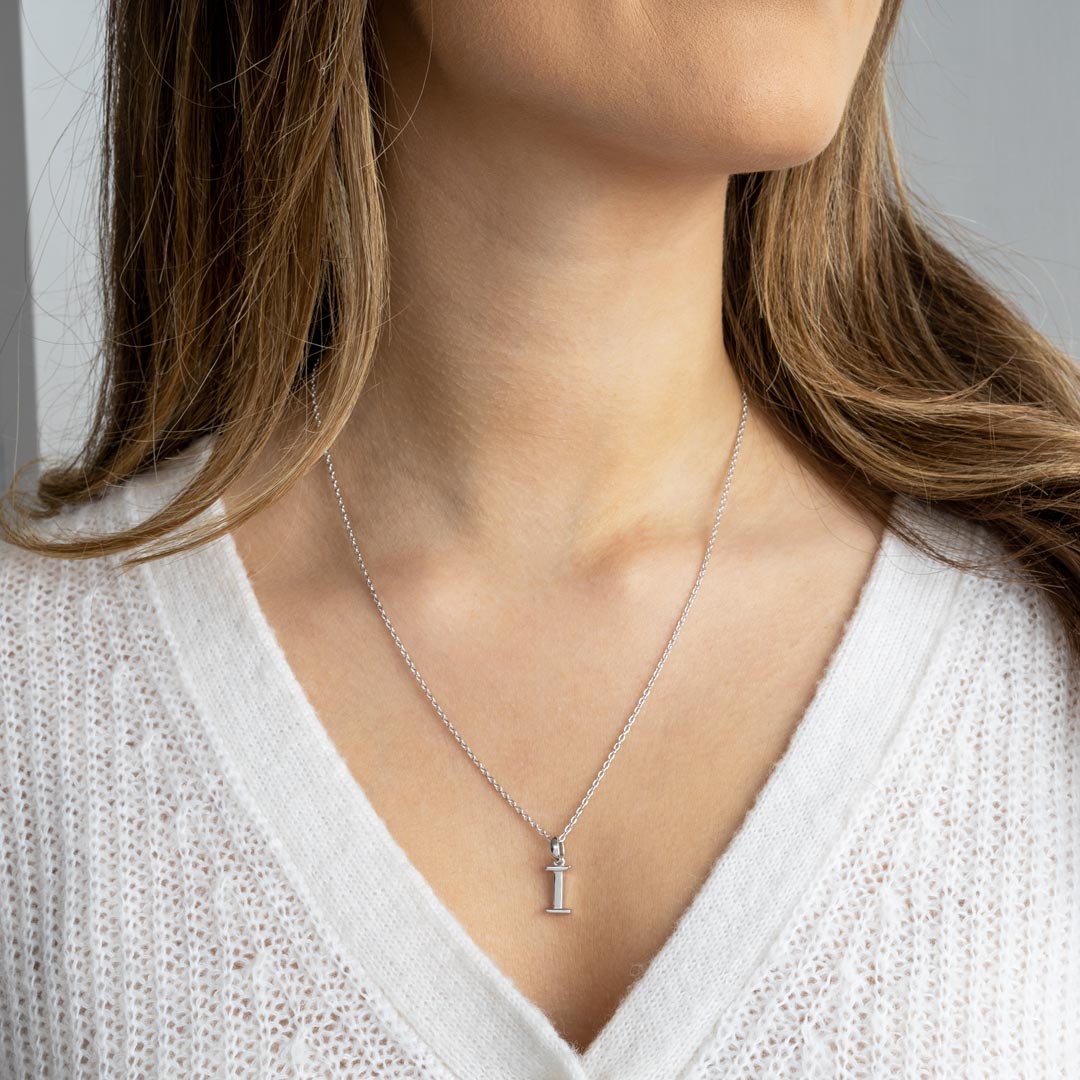 Kit Heath - Signature Skript Capital I Initial Necklace - Silver