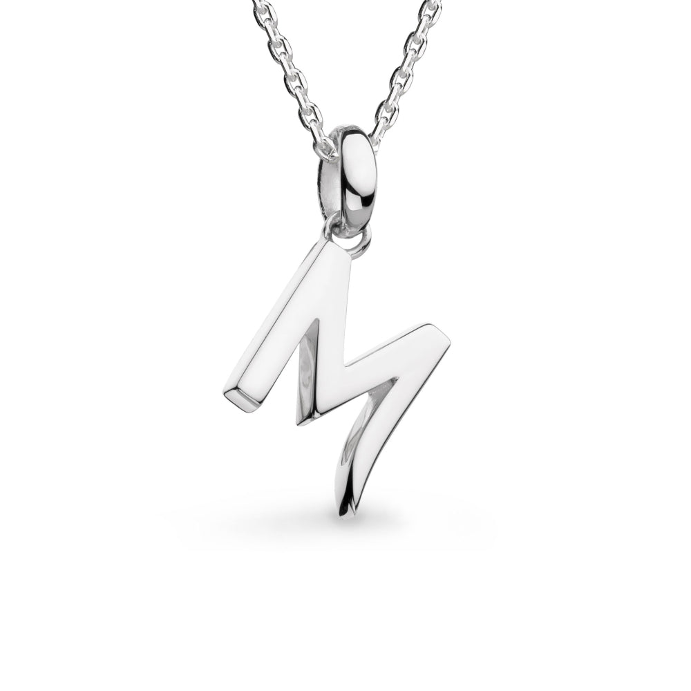 Kit Heath - Signature Skript Capital M Initial Necklace - Silver