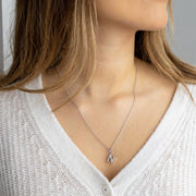 Kit Heath - Signature Skript Capital N Initial Necklace - Silver
