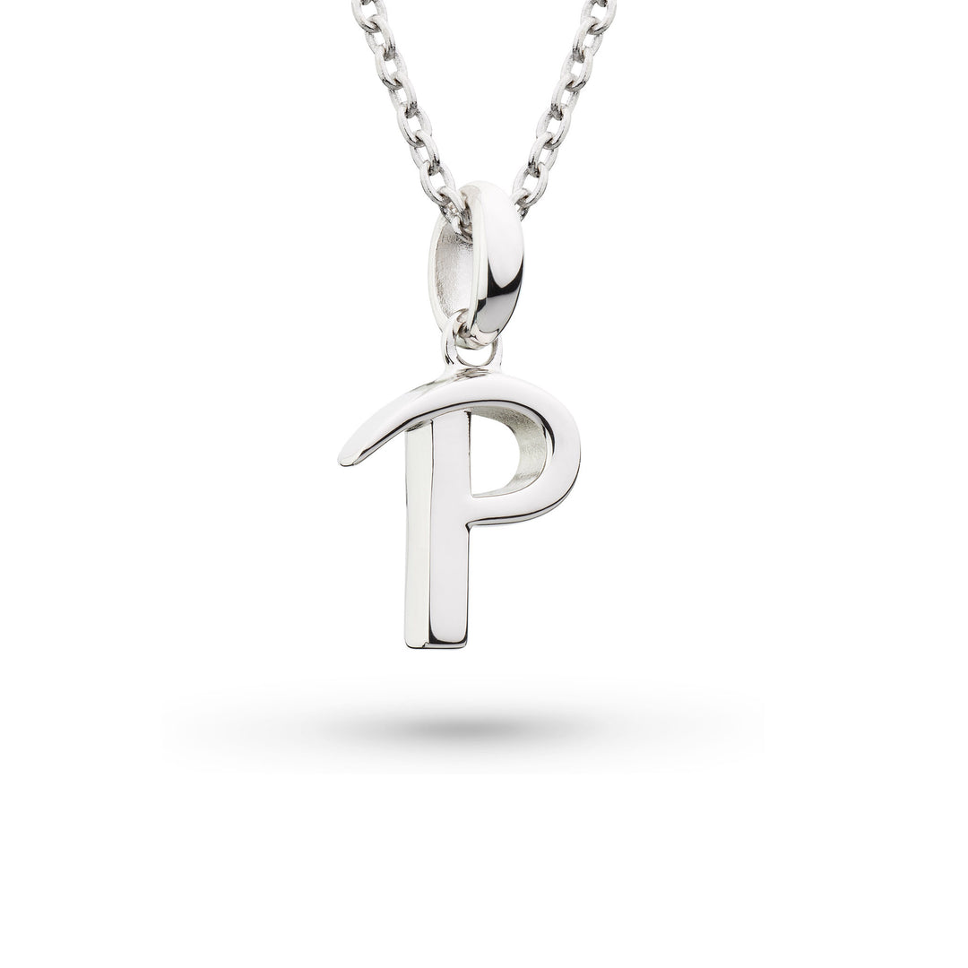 Kit Heath - Signature Skript Capital P Initial Necklace - Silver