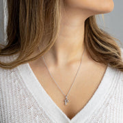 Kit Heath - Signature Skript Capital P Initial Necklace - Silver