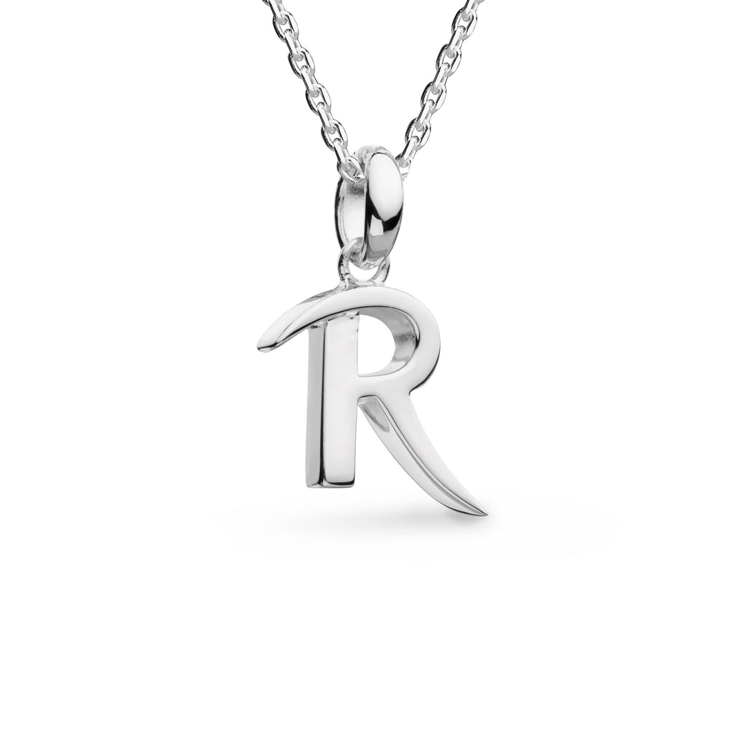 Kit Heath - Signature Skript Capital R Initial Necklace - Silver
