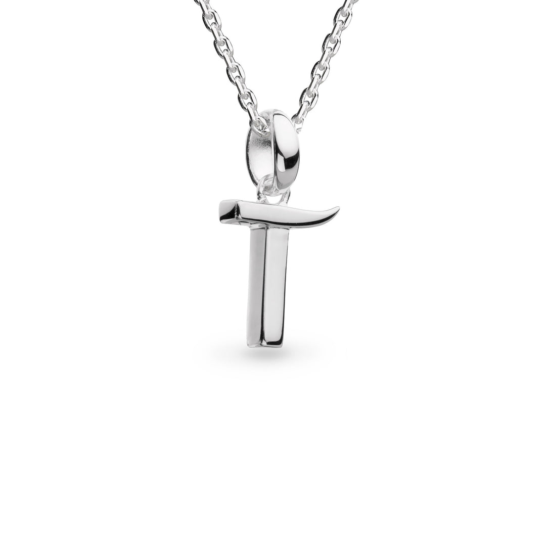 Kit Heath - Signature Skript Capital T Initial Necklace - Silver