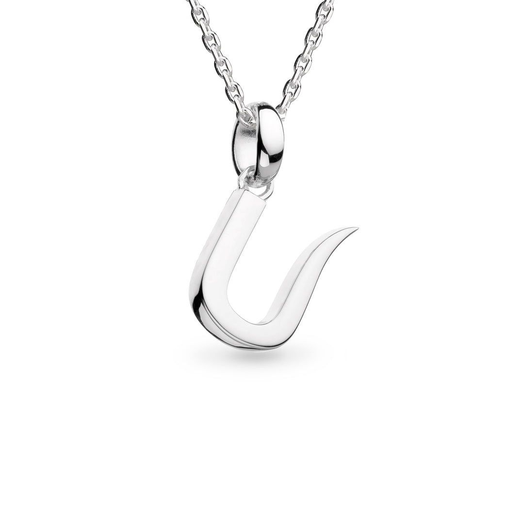 Kit Heath - Signature Skript Capital U Initial Necklace - Silver