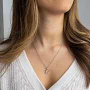 Kit Heath - Signature Skript Capital U Initial Necklace - Silver