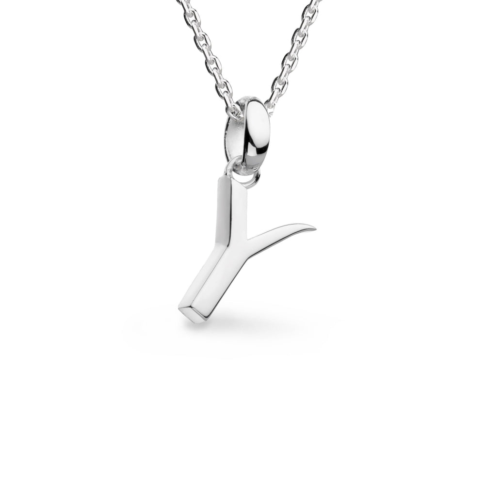 Kit Heath - Signature Skript Capital Y Initial Necklace - Silver
