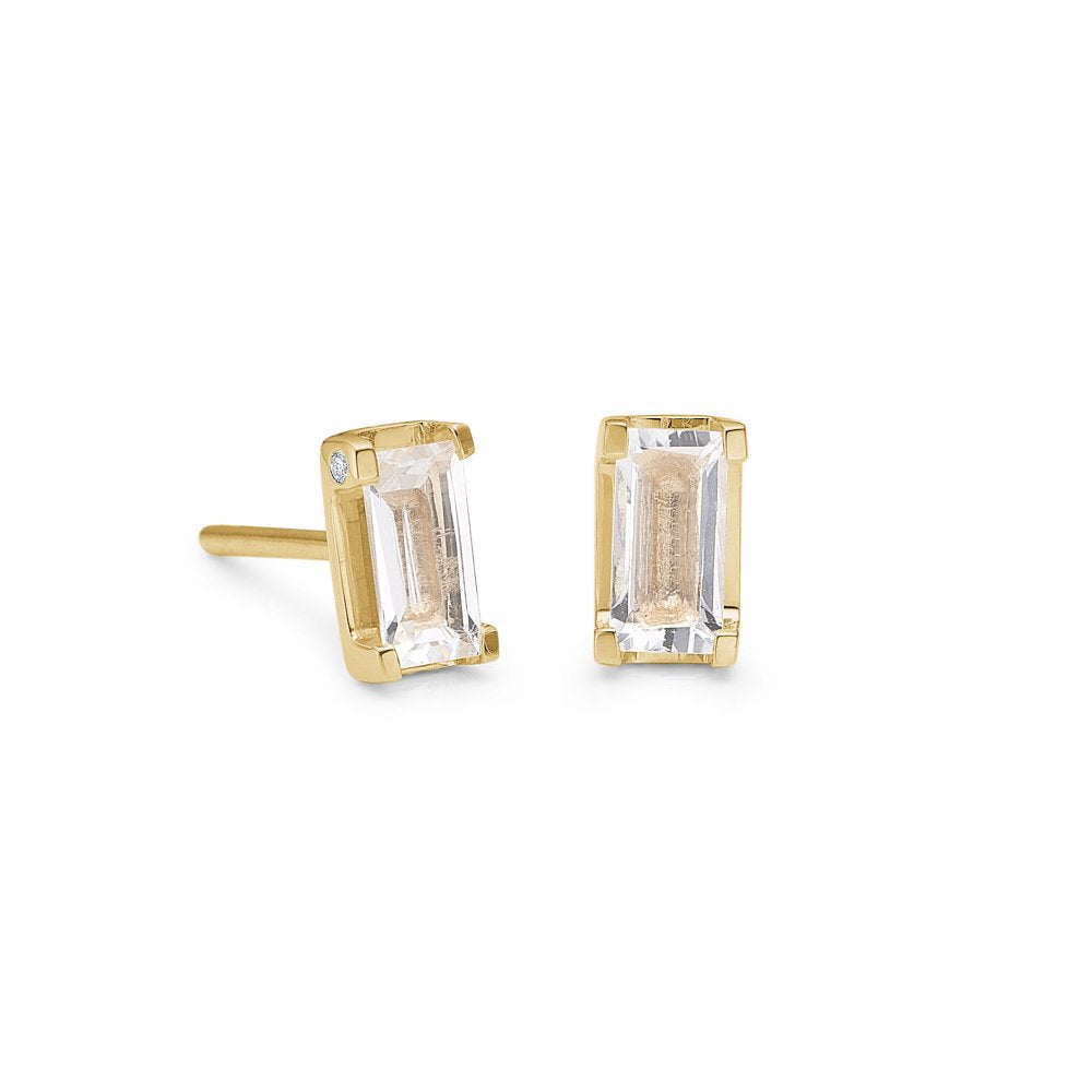 Ro Copenhagen - Nord White Topaz Earrings - 18kt Yellow Gold