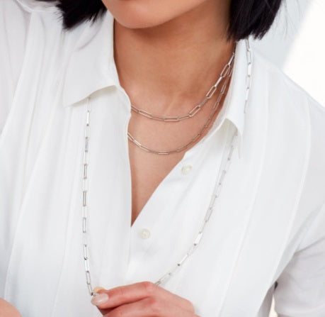 Kit Heath - Revival Paperclip Grande Chain Necklace – 32″ - Silver