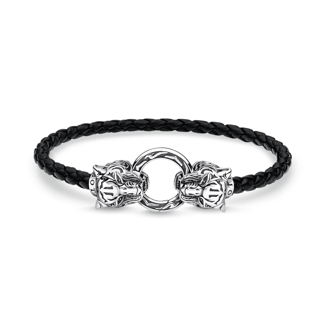 Thomas Sabo - Double Tiger Head Leather Bracelet