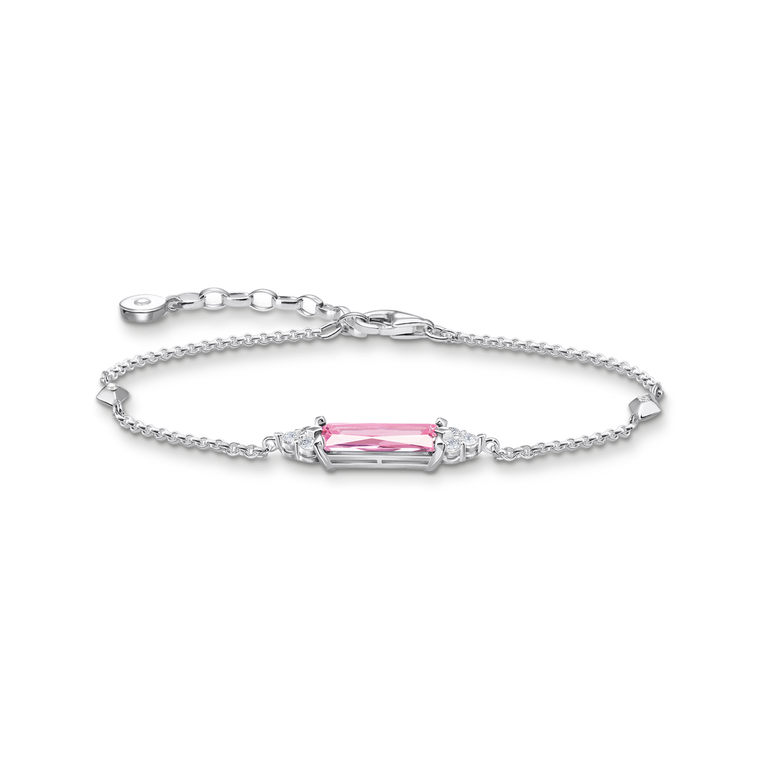 Thomas Sabo - Pink and White Stones Bracelet - Silver