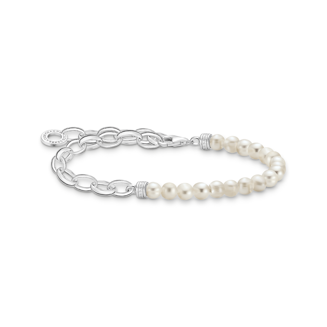 Thomas Sabo - Silver and Pearl Charm Bracelet - Silver