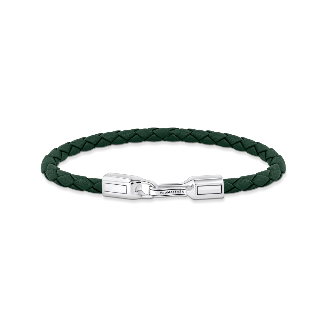 Thomas Sabo - Green Leather and Blackened Silver Bracelet - Silver