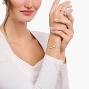Thomas Sabo - Pink CZ Drop-Shaped Bracelet - Silver
