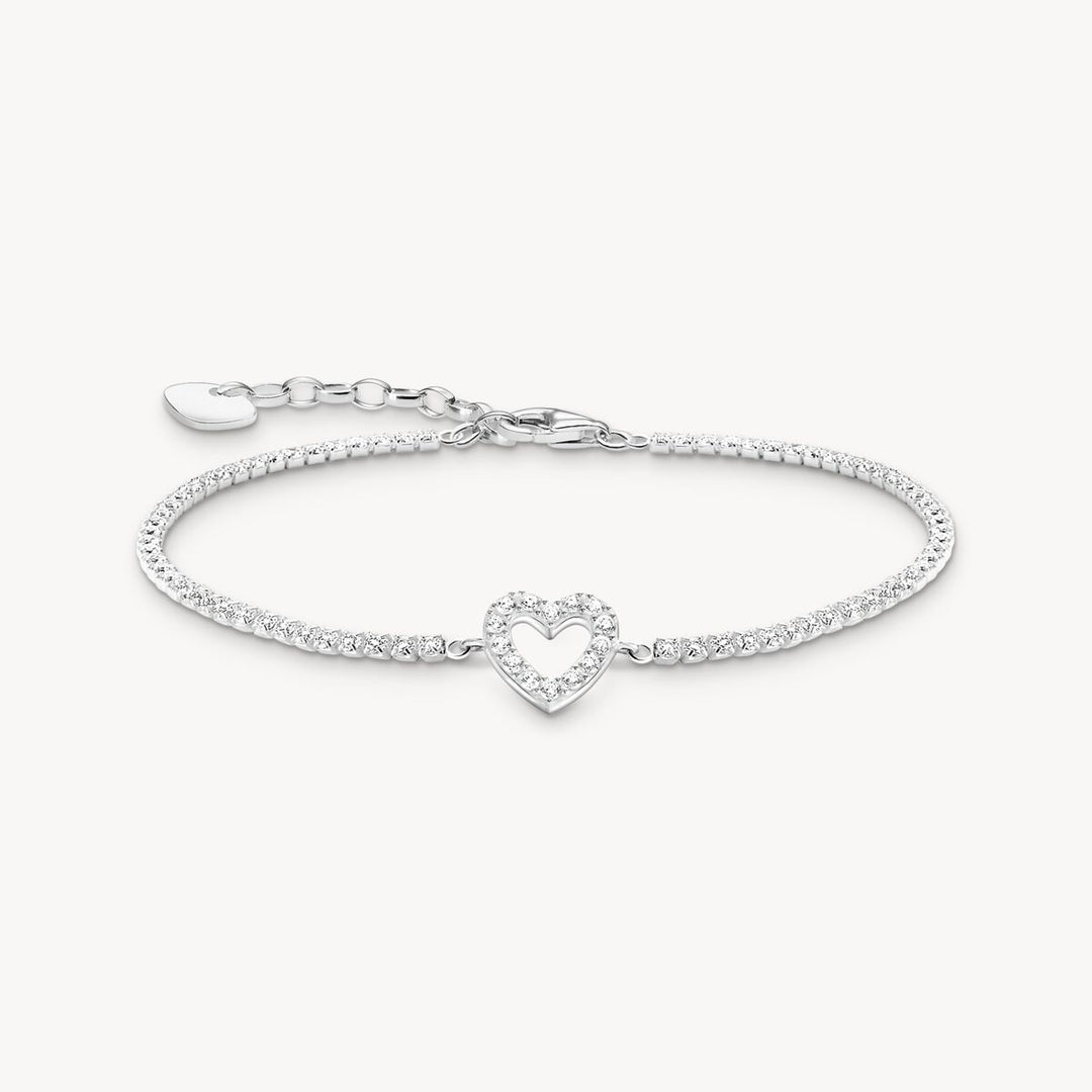 Thomas Sabo - Heart with CZ Tennis Bracelet - Silver