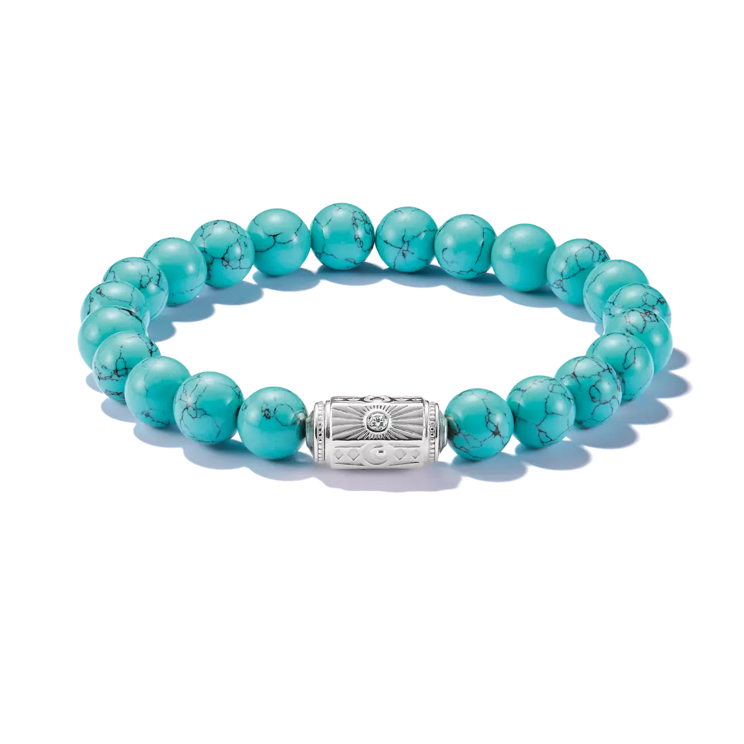 Thomas Sabo - Elyndra Imitation Turquoise Bead Bracelet - Silver