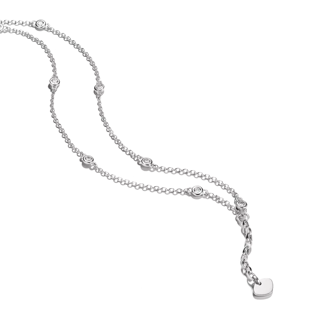 Thomas Sabo - Elyndra White CZ Double-Row Bracelet - Silver