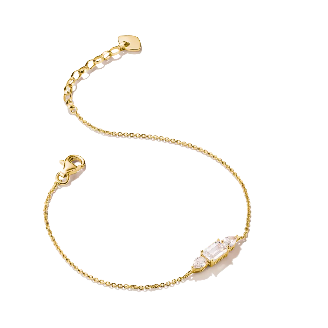 Thomas Sabo - Bold Elegence Bracelet With White Zirconia - Gold