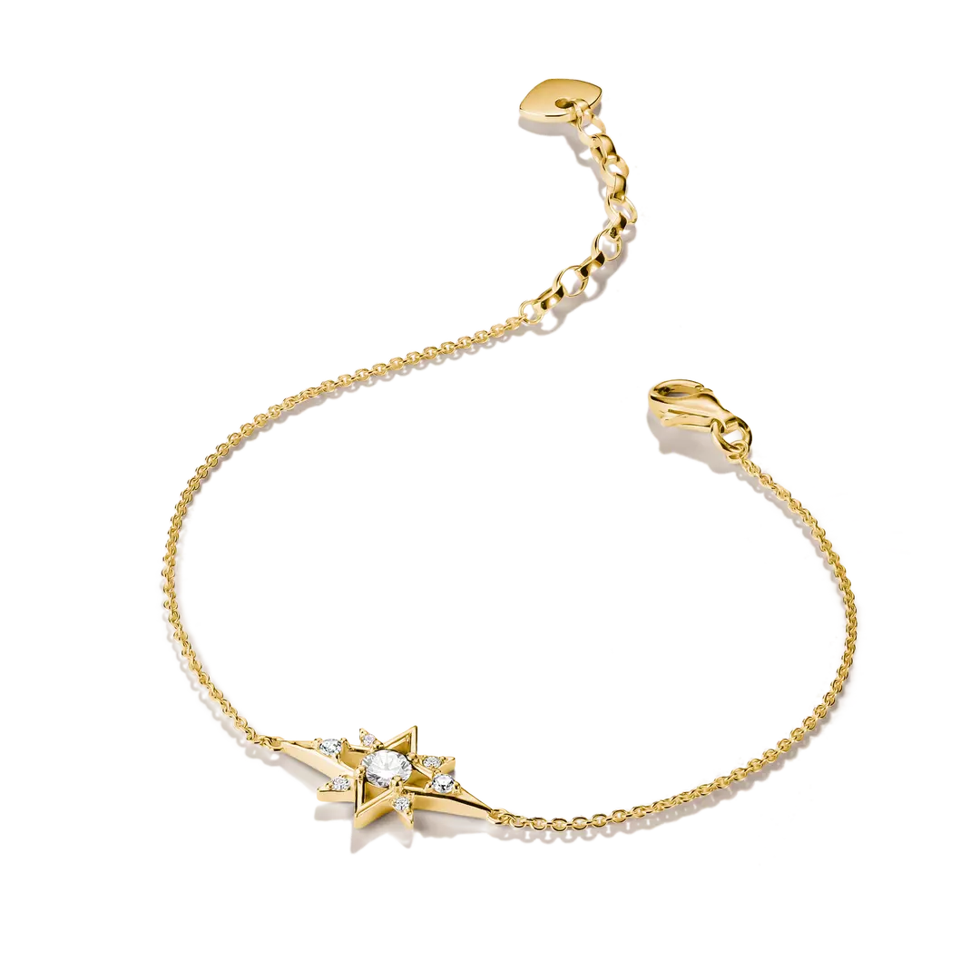Thomas Sabo - Midnight Skies Star Bracelet With White Zirconia - Gold
