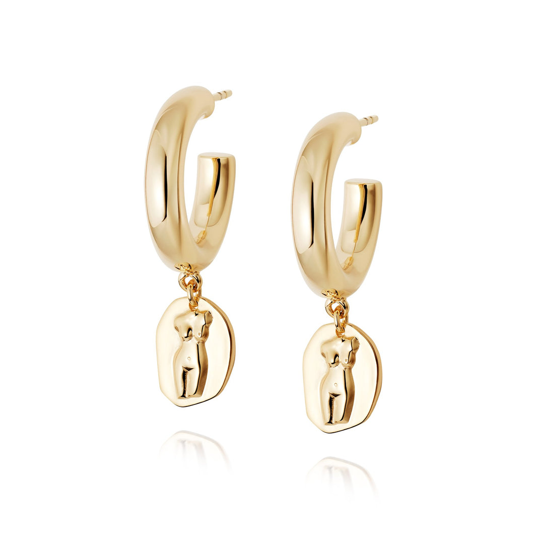 Daisy London - Athena Hoop Earrings - Gold