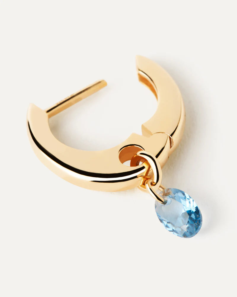 PDPAOLA - Blue Lily Hoops - Gold