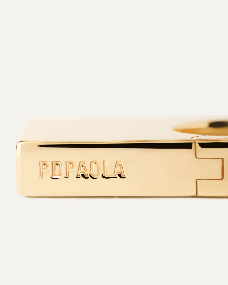 PDPAOLA - Chicago Hoop Earrings - Gold