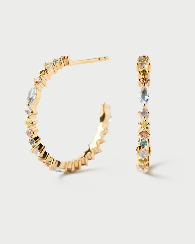 PDPAOLA - Lotus Hoop Earrings - Gold