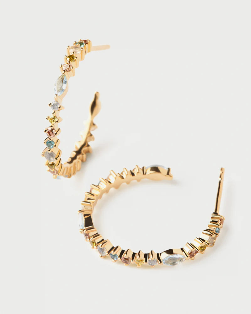 PDPAOLA - Lotus Hoop Earrings - Gold