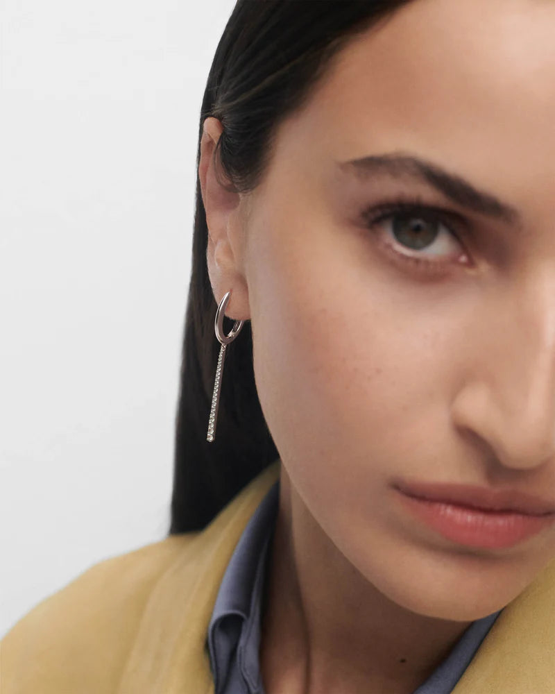 PDPAOLA - Olga Hoop Earrings - Silver