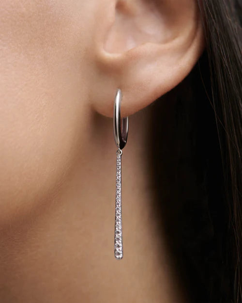 PDPAOLA - Olga Hoop Earrings - Silver