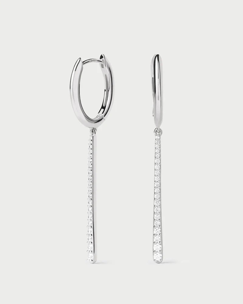 PDPAOLA - Olga Hoop Earrings - Silver