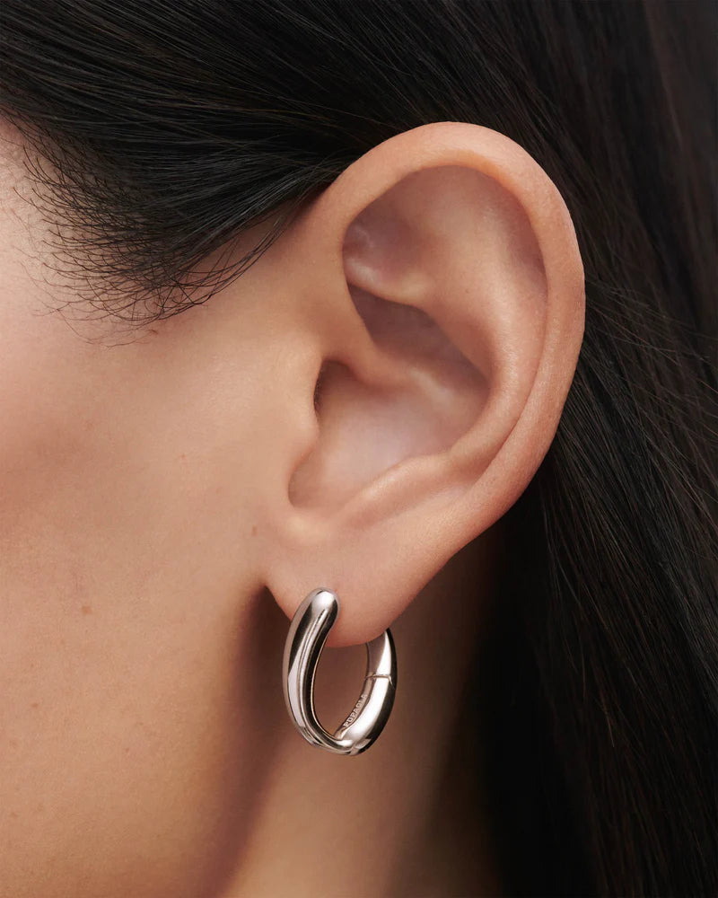 PDPAOLA - Helix Hoop Earrings - Silver