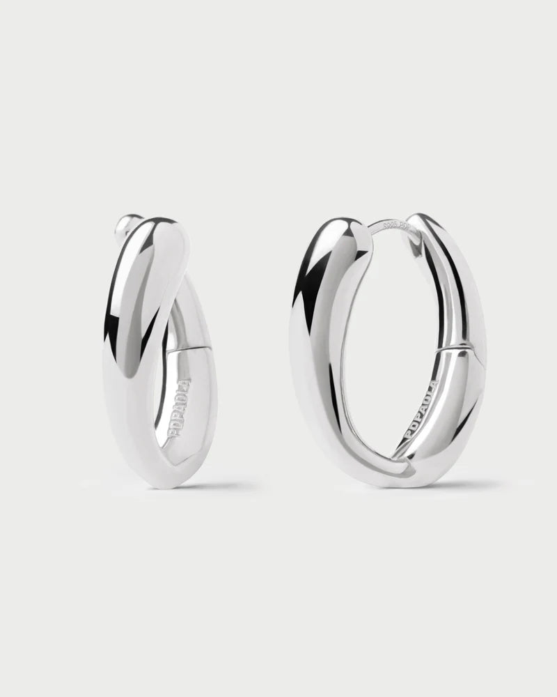 PDPAOLA - Helix Hoop Earrings - Silver