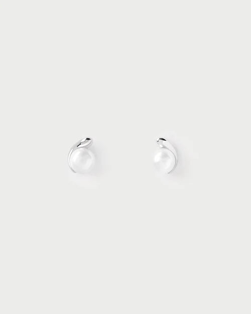 PDPAOLA - La Perla Mini Stud Earrings - Silver