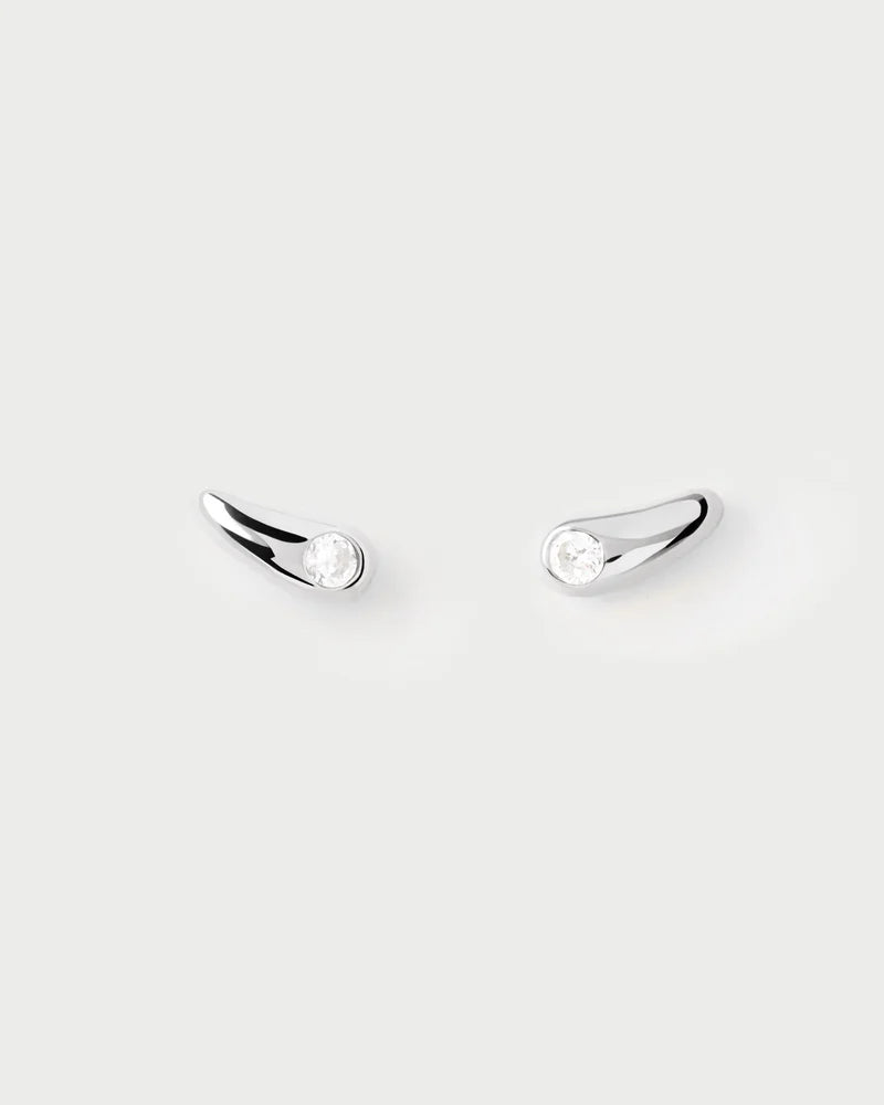 PDPAOLA - Serena Stud Earrings - Silver