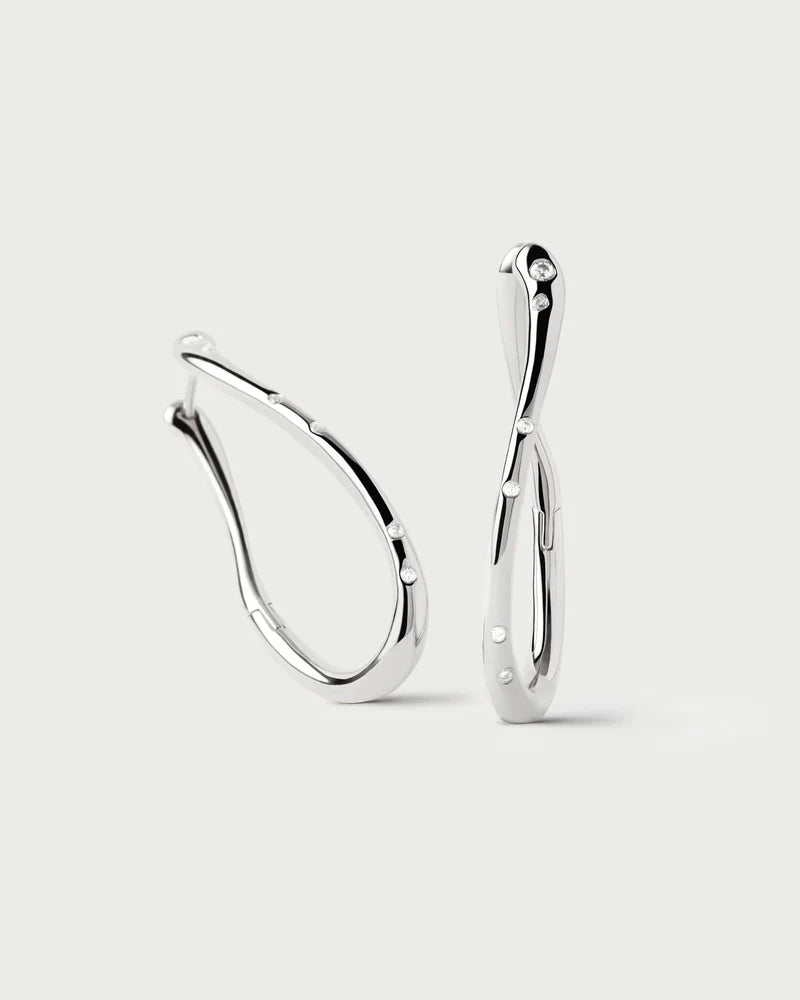 PDPAOLA - Air Hoop Earrings - Silver