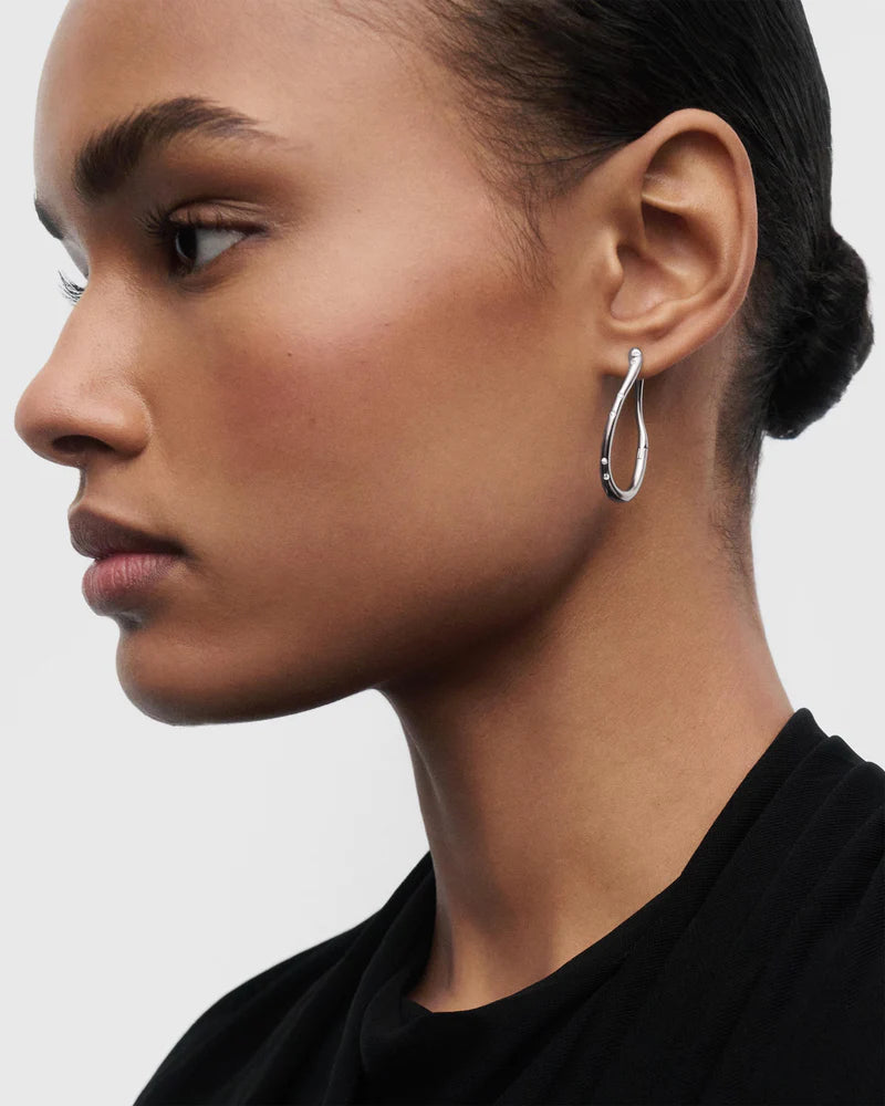 PDPAOLA - Air Hoop Earrings - Silver
