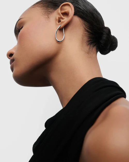 PDPAOLA - Air Hoop Earrings - Silver
