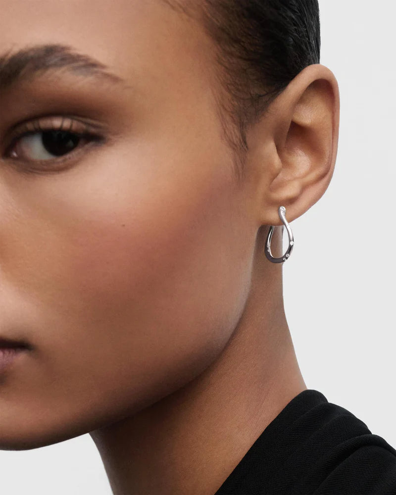 PDPAOLA - Air Mini Hoop Earrings - Silver