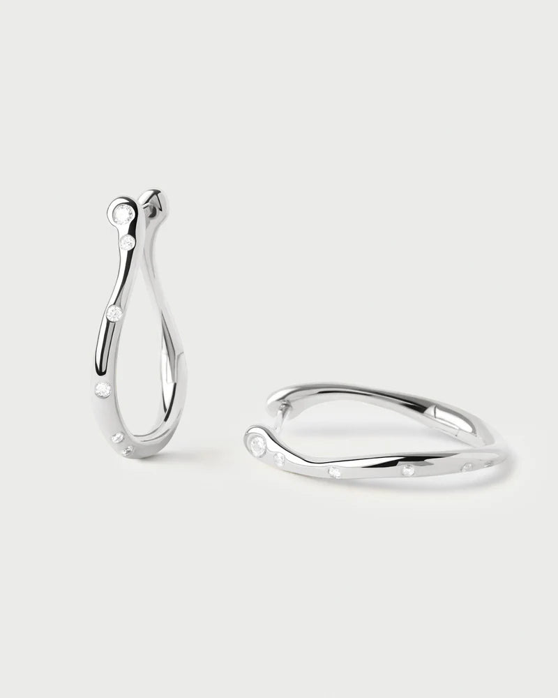 PDPAOLA - Air Mini Hoop Earrings - Silver