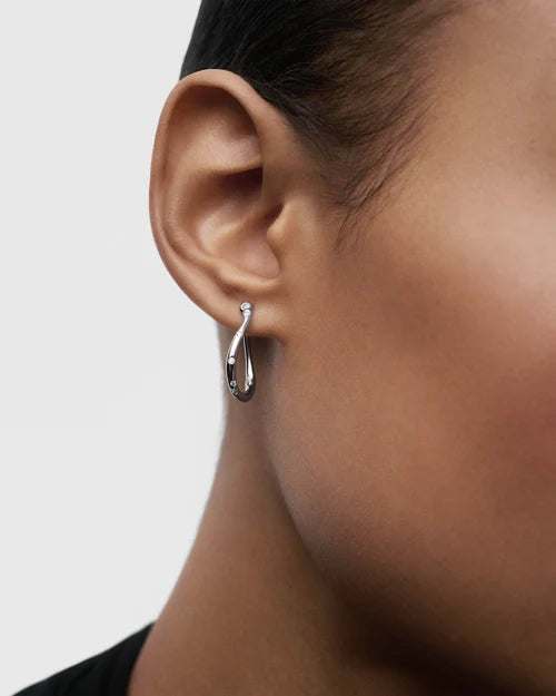 PDPAOLA - Air Mini Hoop Earrings - Silver