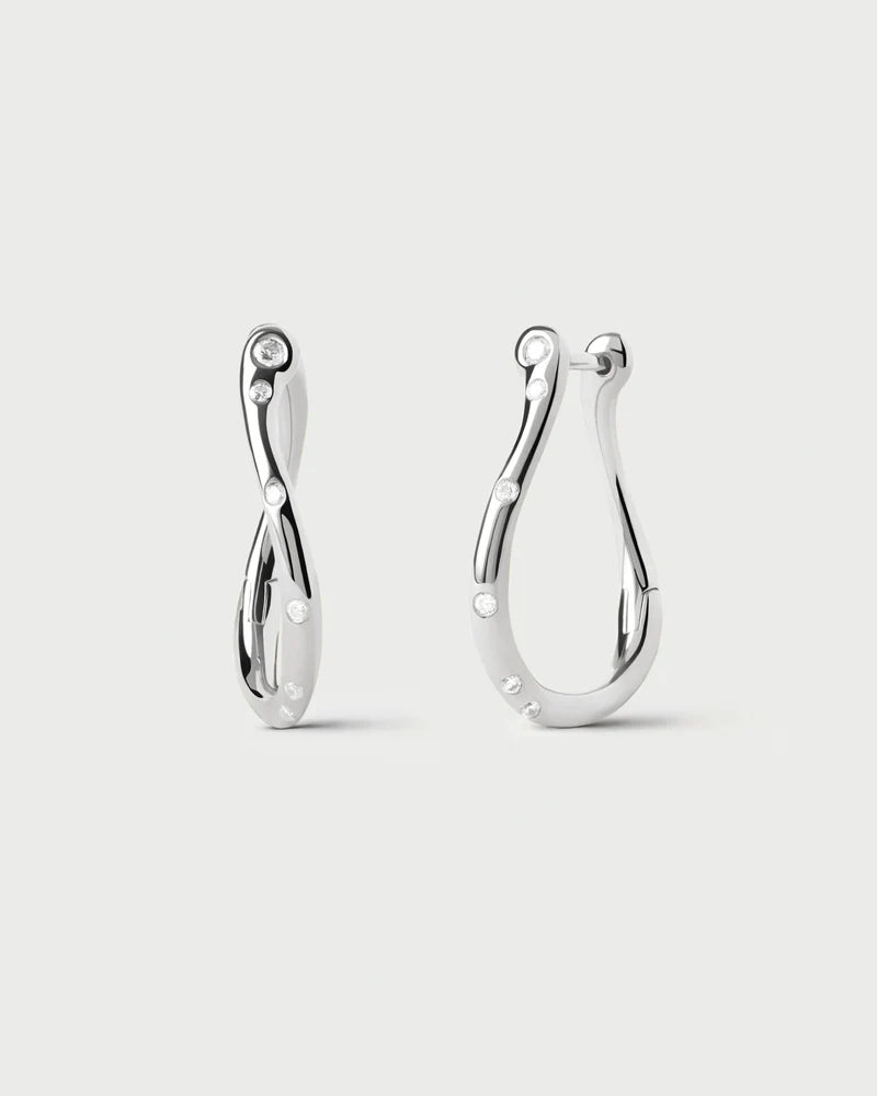 PDPAOLA - Air Mini Hoop Earrings - Silver