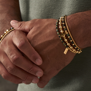 ChloBo - Men's Golden Obsidian Style Set Of 2 - Gold