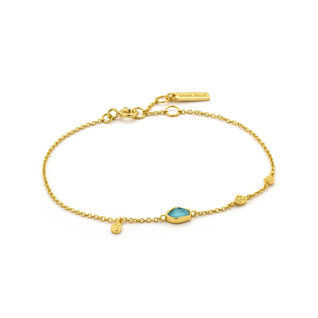 Ania Haie - Turquoise Discs Bracelet - Gold