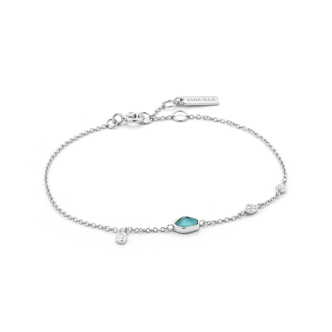 Ania Haie - Turquoise Discs Bracelet - Silver