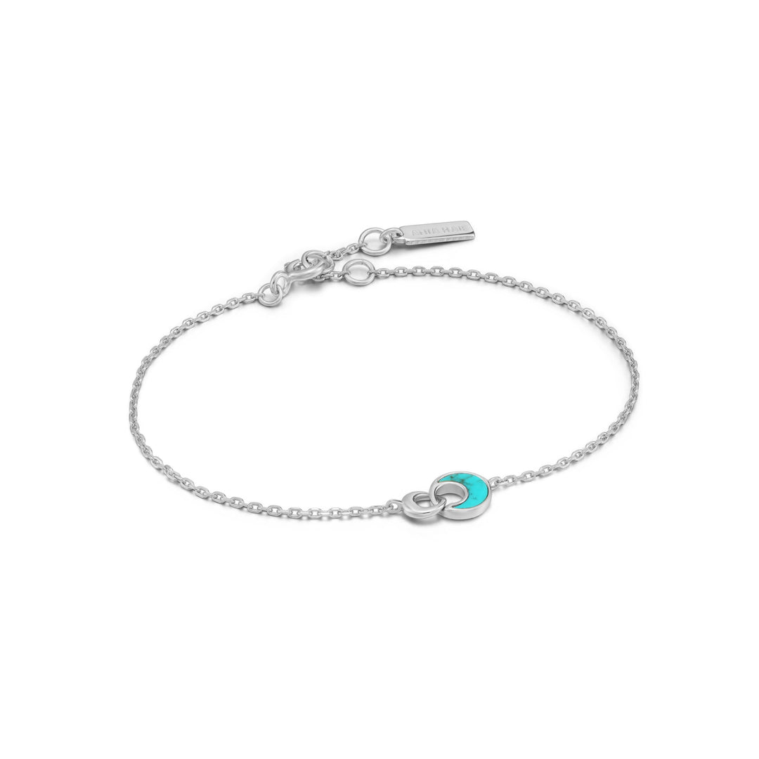 Ania Haie - Turquoise Link Bracelet - Silver