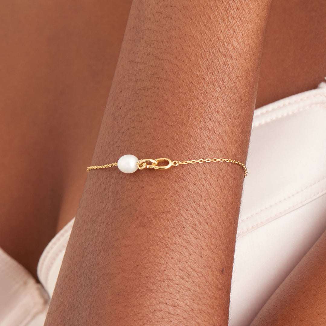 Ania Haie - Pearl Link Chain Bracelet - Gold