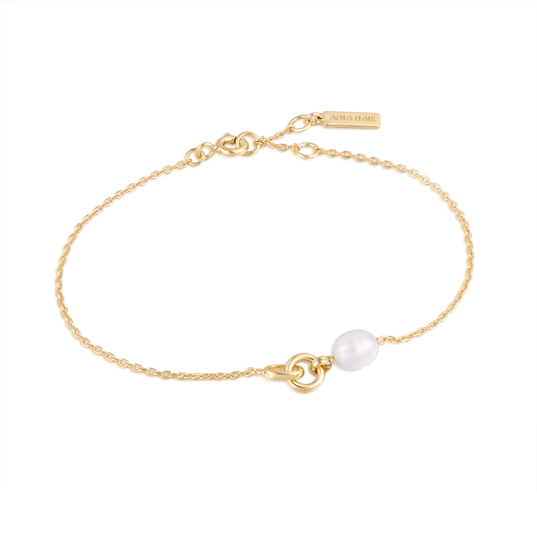 Ania Haie - Pearl Link Chain Bracelet - Gold